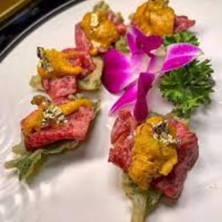 Japanese A5 Wagyu and Uni with Black Truffle