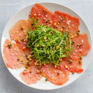 Bluefin Tuna with Crispy Kale Chips